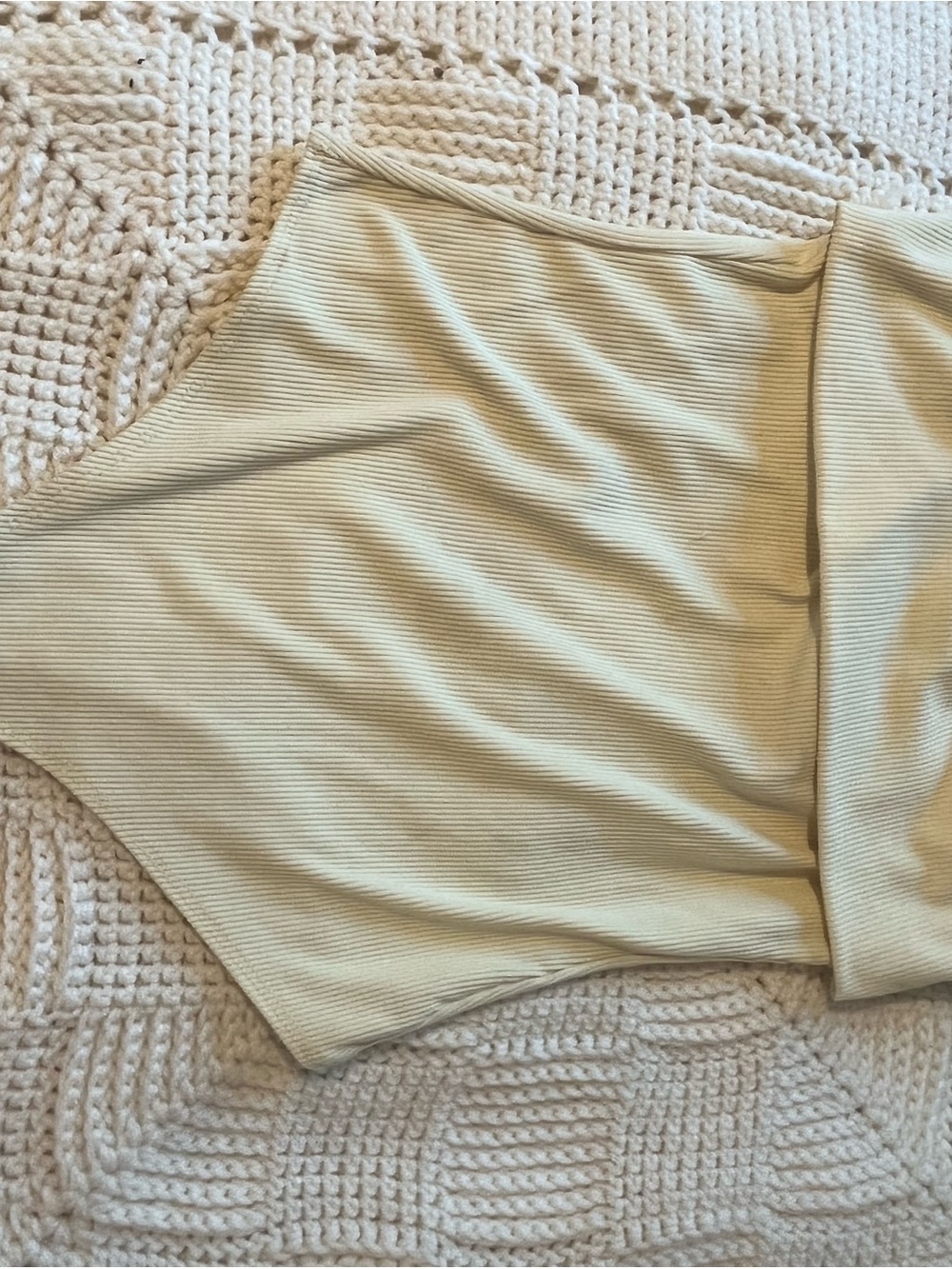 Women's Ribbed butter yellow one peice